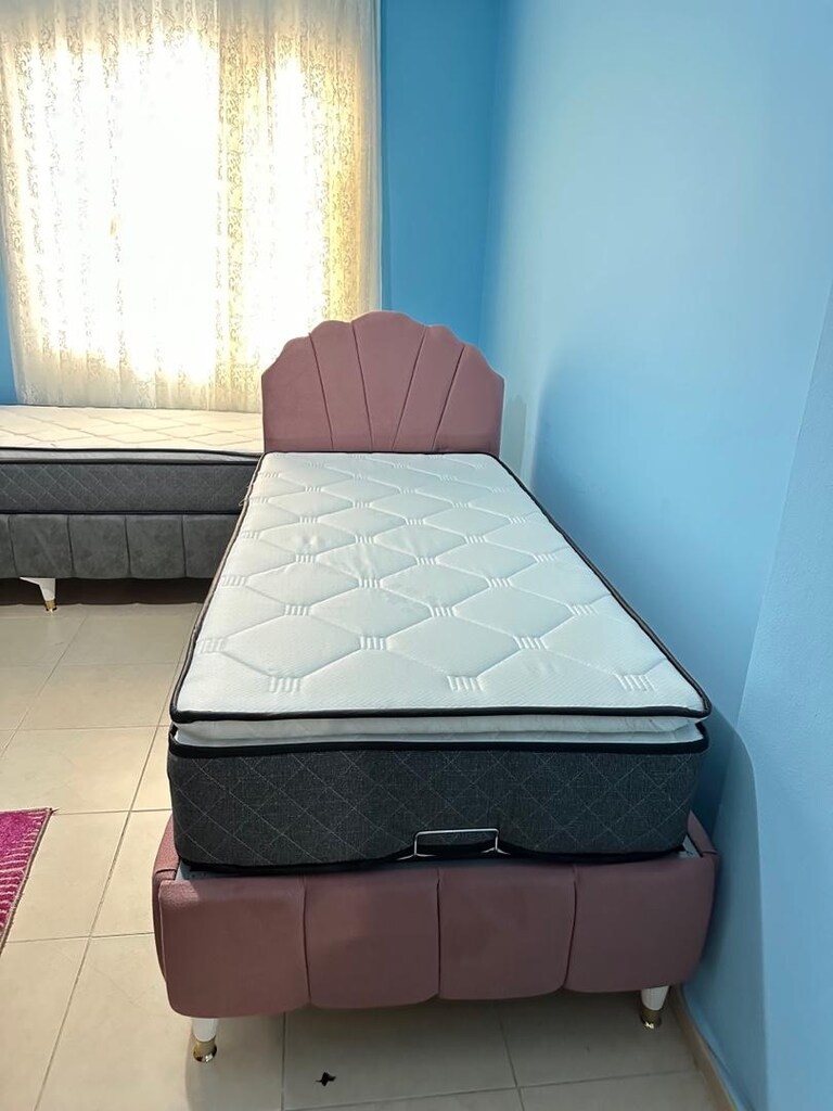 ultra lüks Tek Kisilik baza başlık Petli yatak sıfır ürün ambalajında - 3