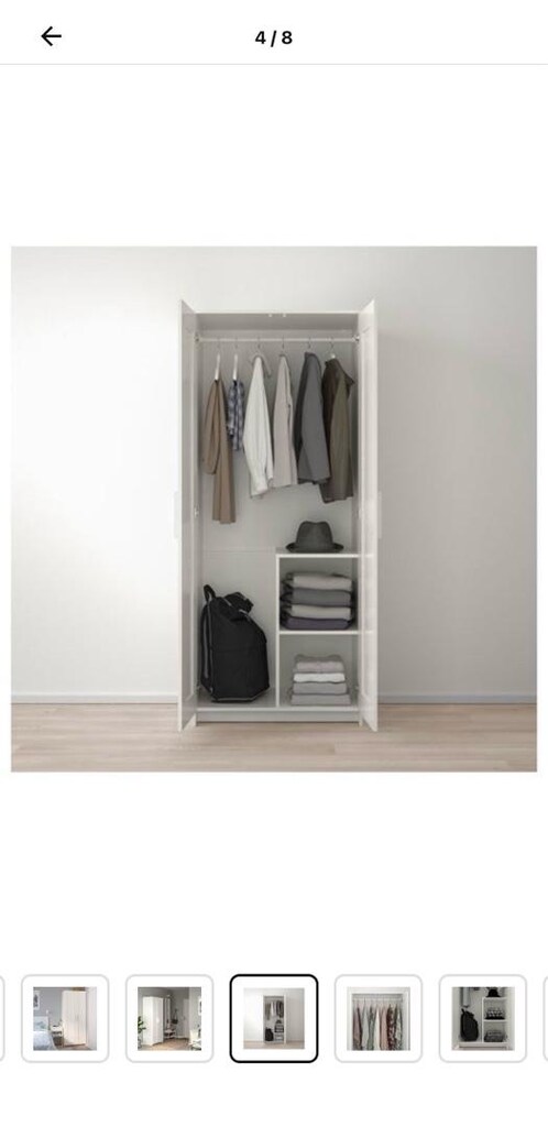 ikea gardırop, beyaz, 78×190 cm - 4
