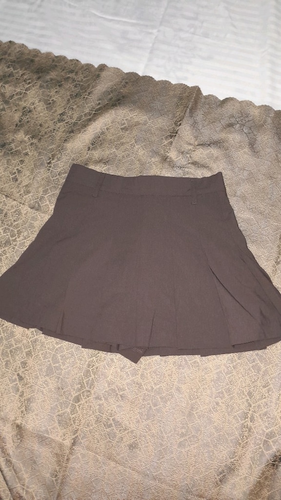 Zara Orijinal Pileli Antrasit Mini Şort Etek - XS Beden
