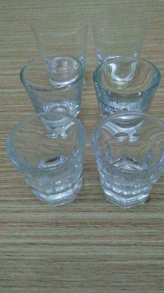 Paşabahçe marka çeşitli ebatlarda küçük boy zemzem bardağı, 6 adet - 3