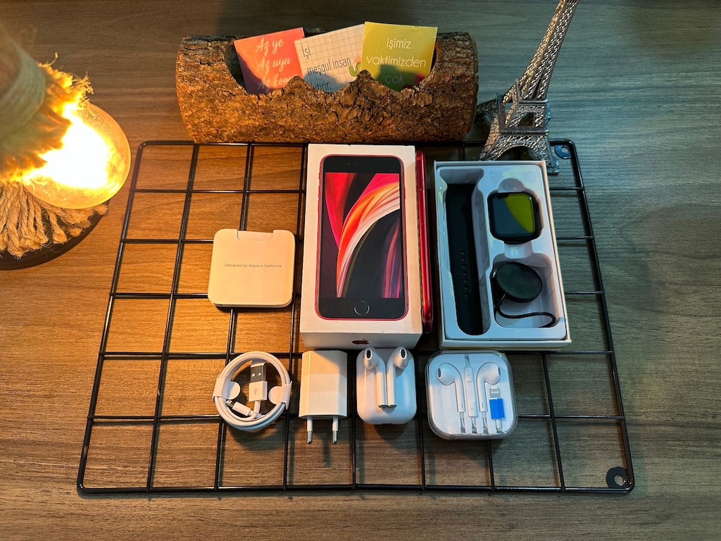 FULL AKSESUARLI İPHONE SE 2.NESİL RED - 5