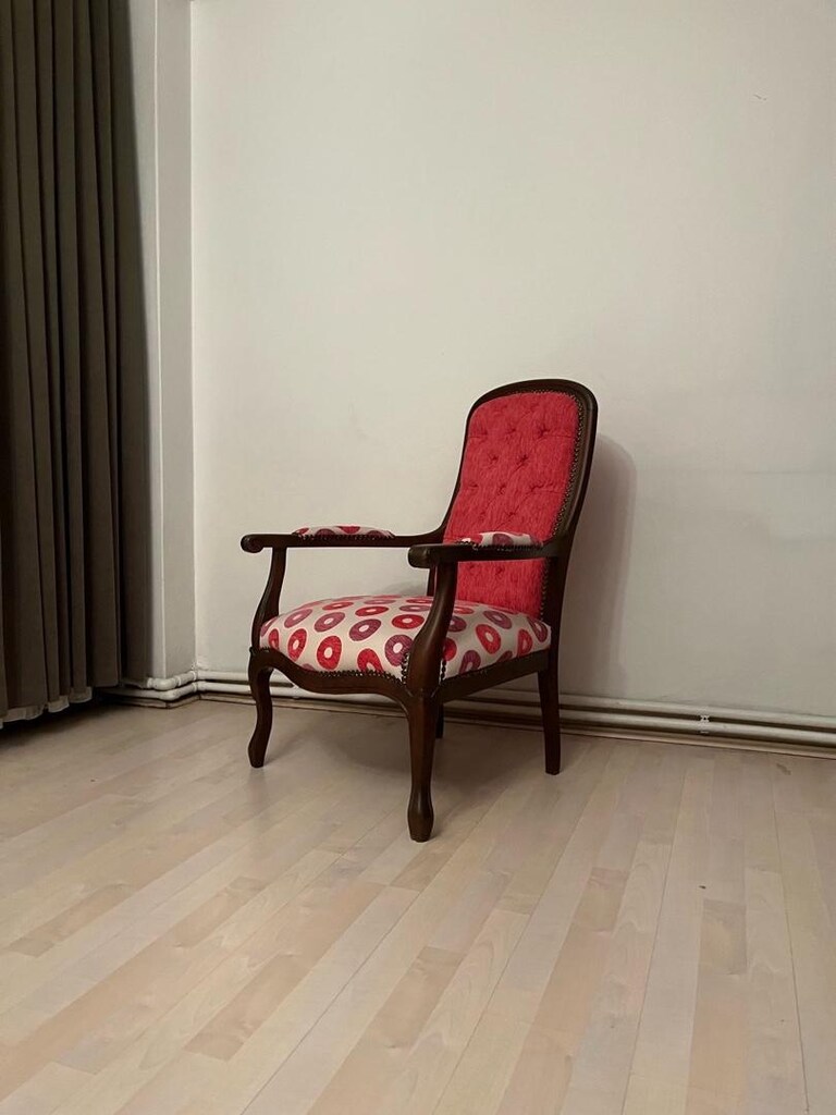 vintage ingiliz masif çift berjer - 3