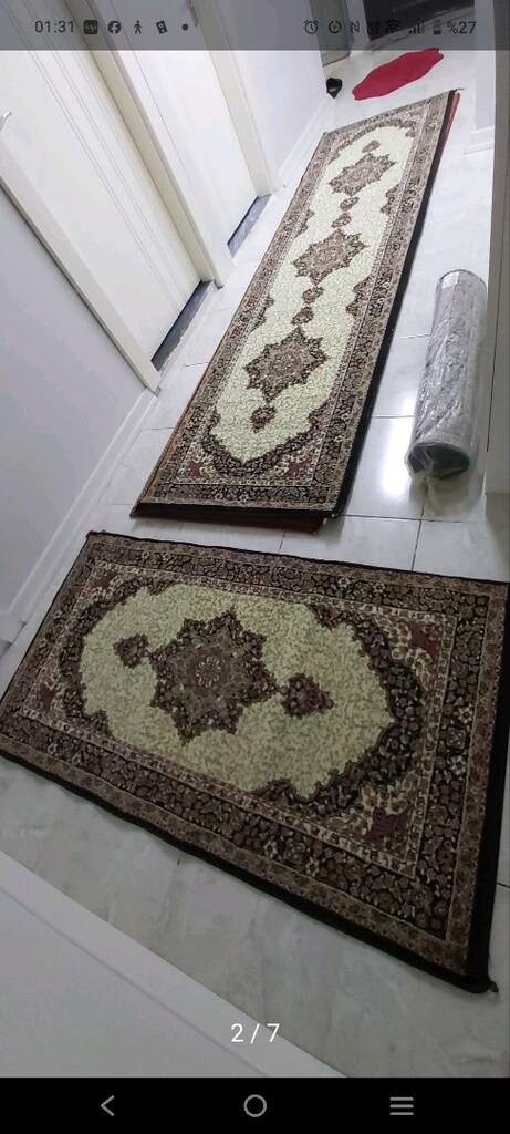üçlü yatak odası halısı 3 metre 2 adet 1,5 metre - 3