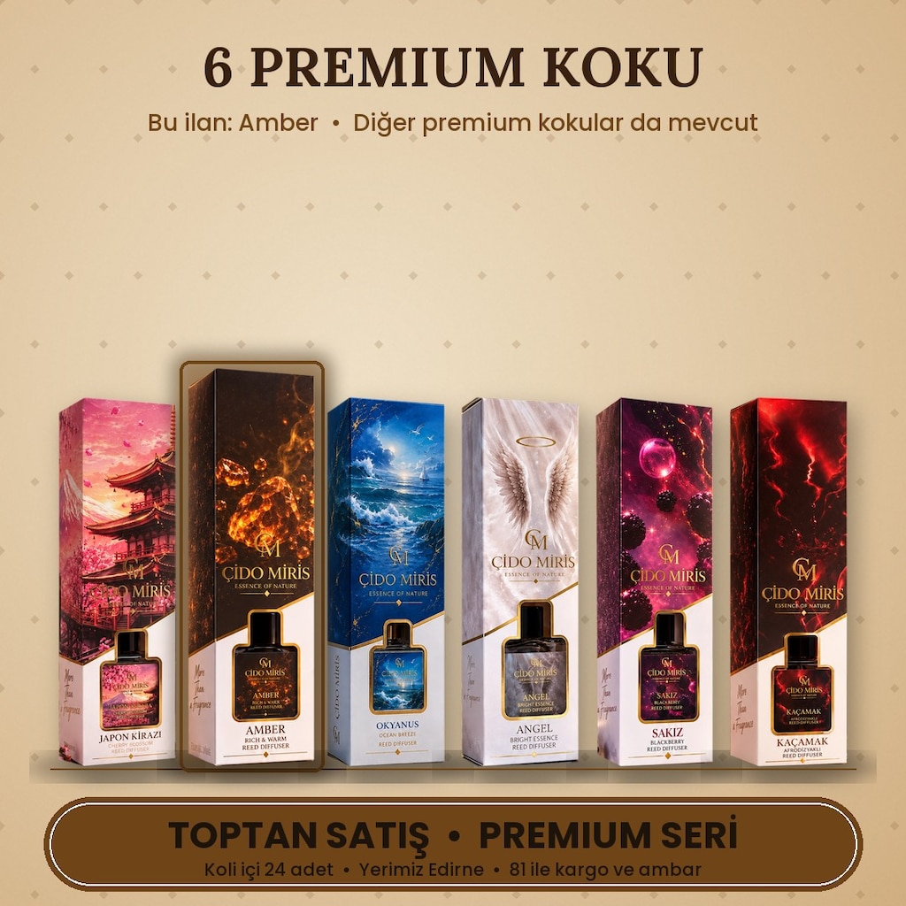 ÇİDO MİRİS PREMIUM ODA KOKUSU AMBER 6 ÇEŞİT - 3