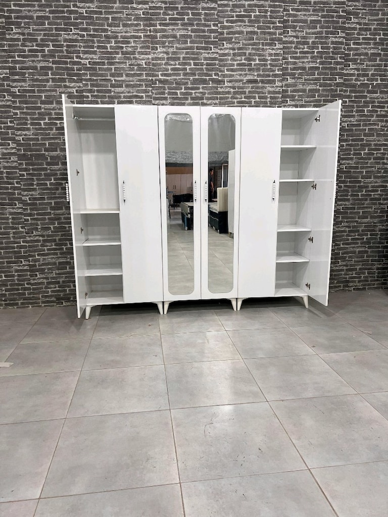 MDF 6 kapaklı elbise dolabı - 14
