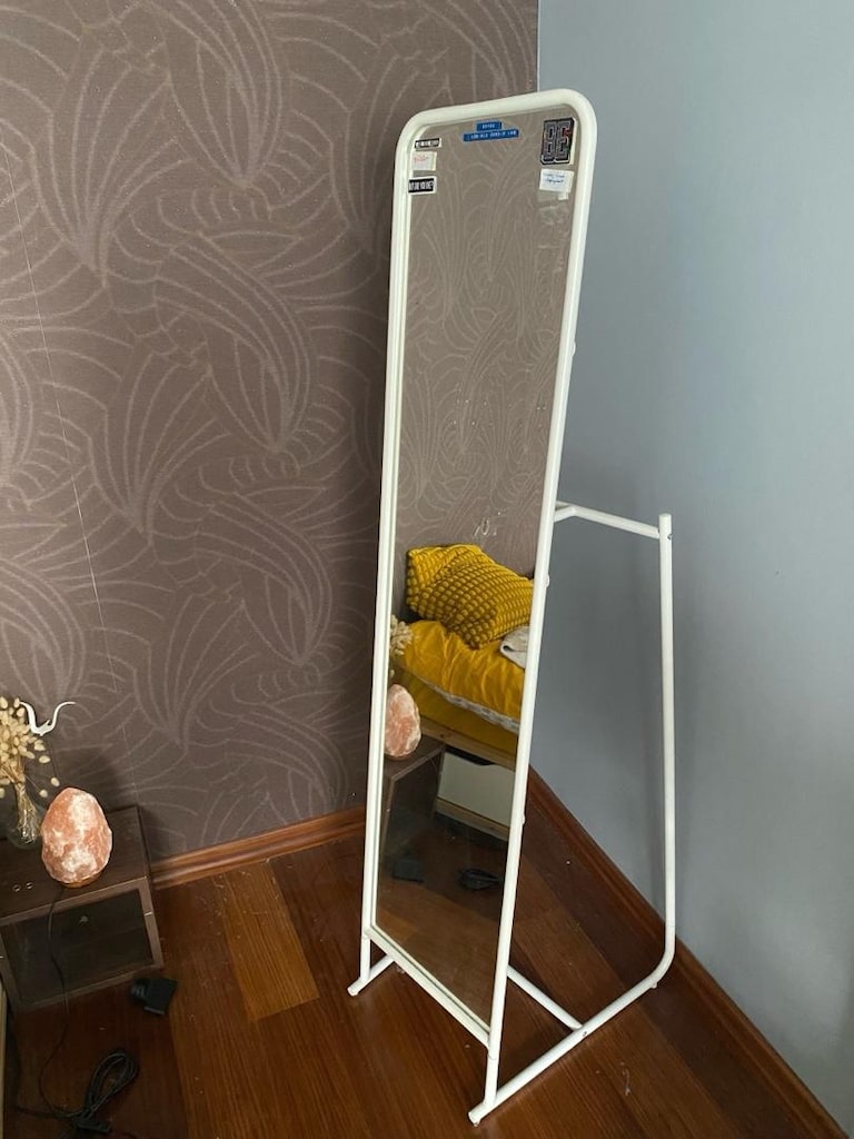 IKEA-KNAPPER Metal Ayaklı Tam Boy Ayna + Askılık