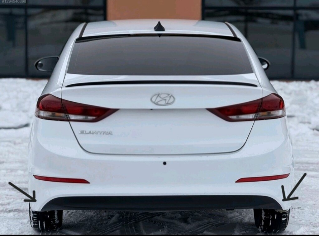Hyundai Elantra Arka Tampon Alt Difizörü Füme 2016-2018 Orjinal - 8