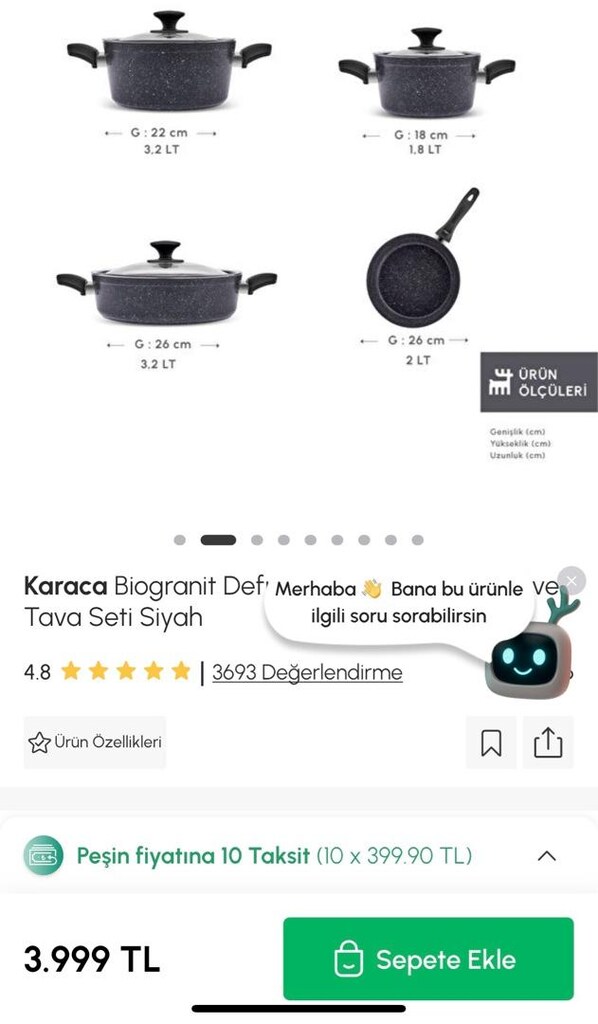 KARACA BioGranit 7 Parça Set - 9