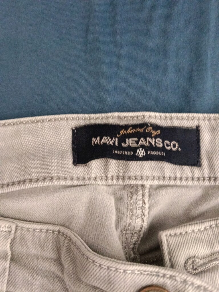 Gri Kot Pantolon mavi jeans - 3