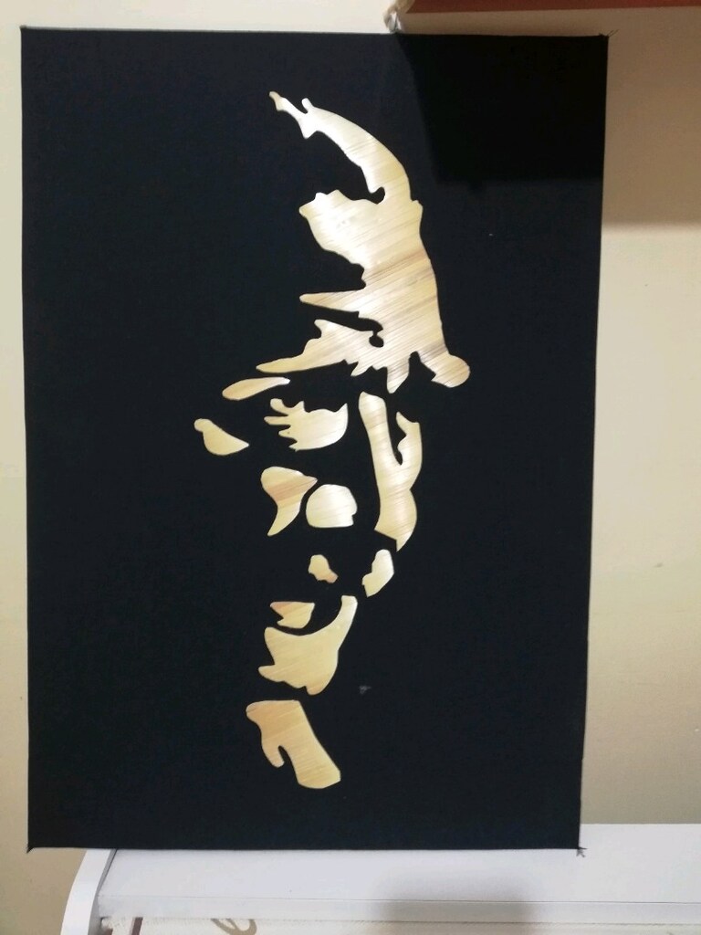 Atatürk Silüetli Kumaş Tablo - 5