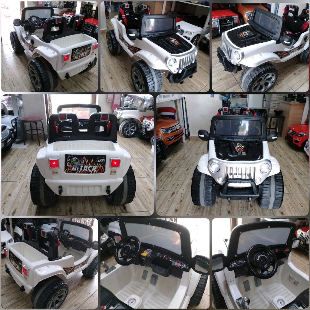 İNCİ AKÜLÜ ARABA 12V KUMANDALI CİFT KİSİLİK JİP - 13