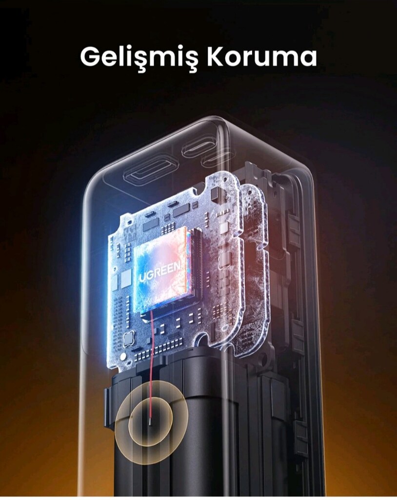 Ugreen Nexode Pro 20.000 mAh 165W USB-C Makaralı Dahili Kablolu - 6