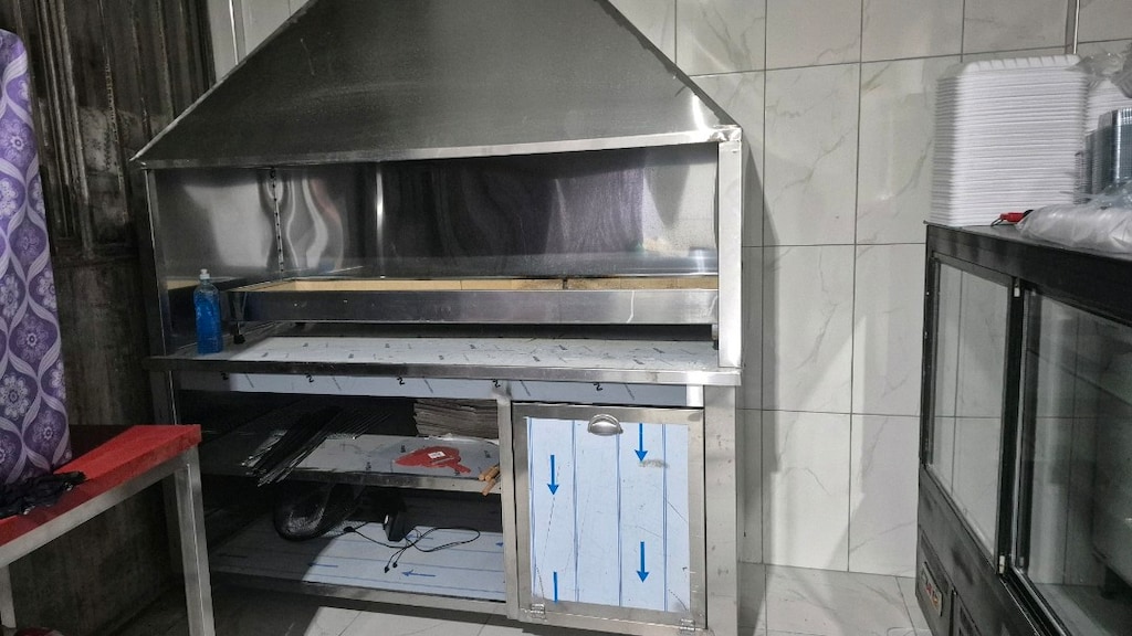 Profesyonel Paslanmaz Davlumbazlı Ocakbaşı / Mangal Tezgahı - 2