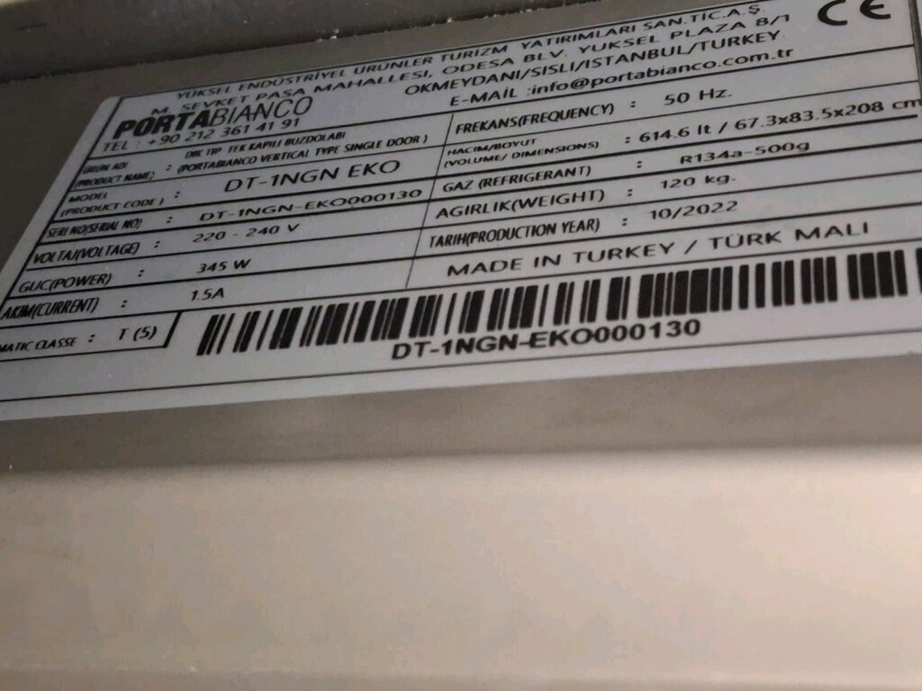 Dik tip tek kapılı buzdolabı - 2/+8 - 6