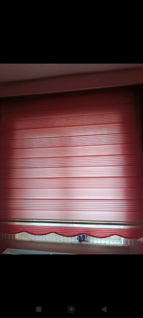 pembe zebra stor perde 160× 200 ebatlarında 2 adet boncuklu dilimli - 5