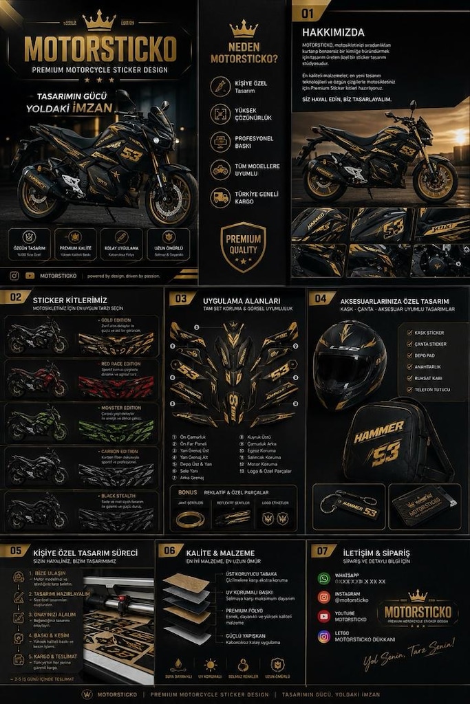 MOTORSTICKO | Premium Motosiklet Sticker Tasarımları
