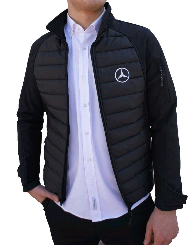 Mercedes-Benz mevsimlik ray desenli softshell mont