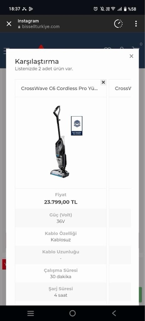 Bissel Crosswave c6 cordless pro kablosuz sil süpür - 3