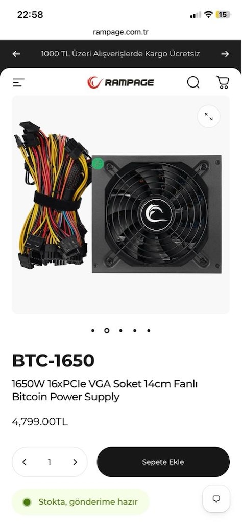 rampage 1650w btc power supply - 3