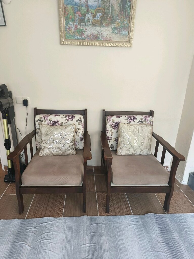 ahşap 2li berjer - 2
