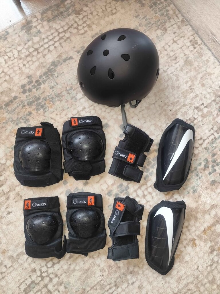 Oxelo Çocuk Paten/Kaykay Kaskı Koruma Seti (50-54 cm) + Nike Tekmelik - 6