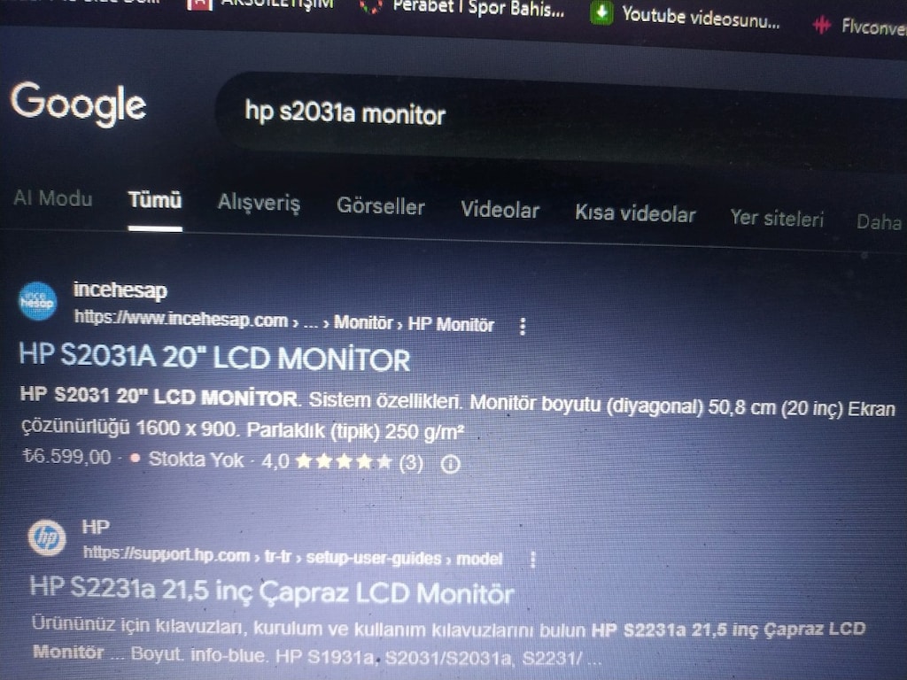 HP S2031a Monitör - 4