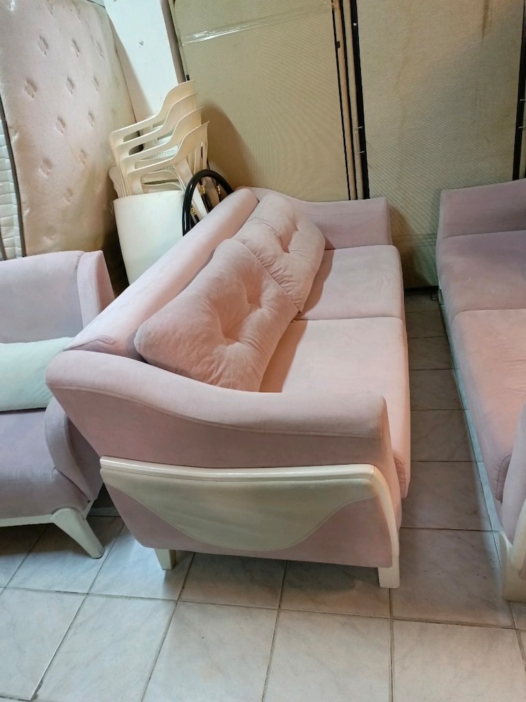 Pembe Ahşap İskelet Koltuk Takımı Nakliye Var - 4