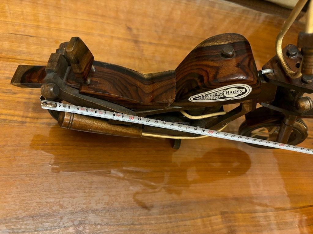 Ahşap el yapımı Harley Davitson Motor - 2