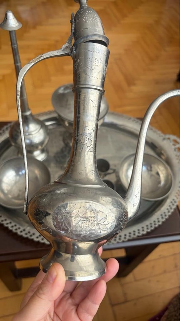Hicaz İşi El Yapımı 12 Parça Zemzem Takımı - 7