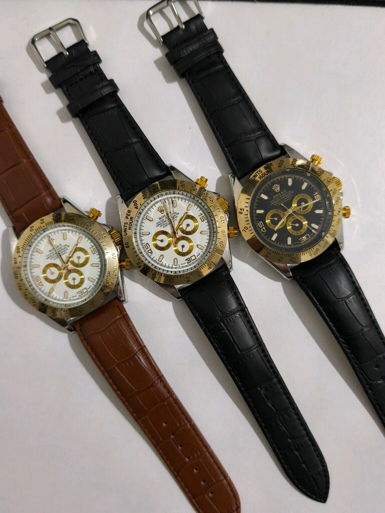 3 ADET ROLEX DAYTONA OTOMATİK ERKEK SAAT (2 PARFÜM HEDİYELİ) - 2