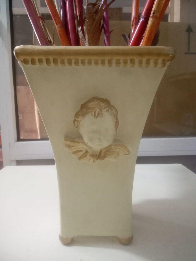MELEK BAMBU ÇUBUKLU DEKORATİF VAZO 16x16x24cm - 5