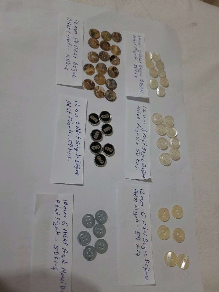 FİYATLARI ÜZERİNDE YAZIYOR.MUHTELİF DÜĞME ÇEŞİTLERİ - 5
