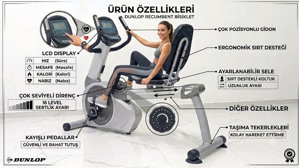 Dunlop Yatay Kondisyon Bisikleti – Konforlu ADRESE TESLİM - 9