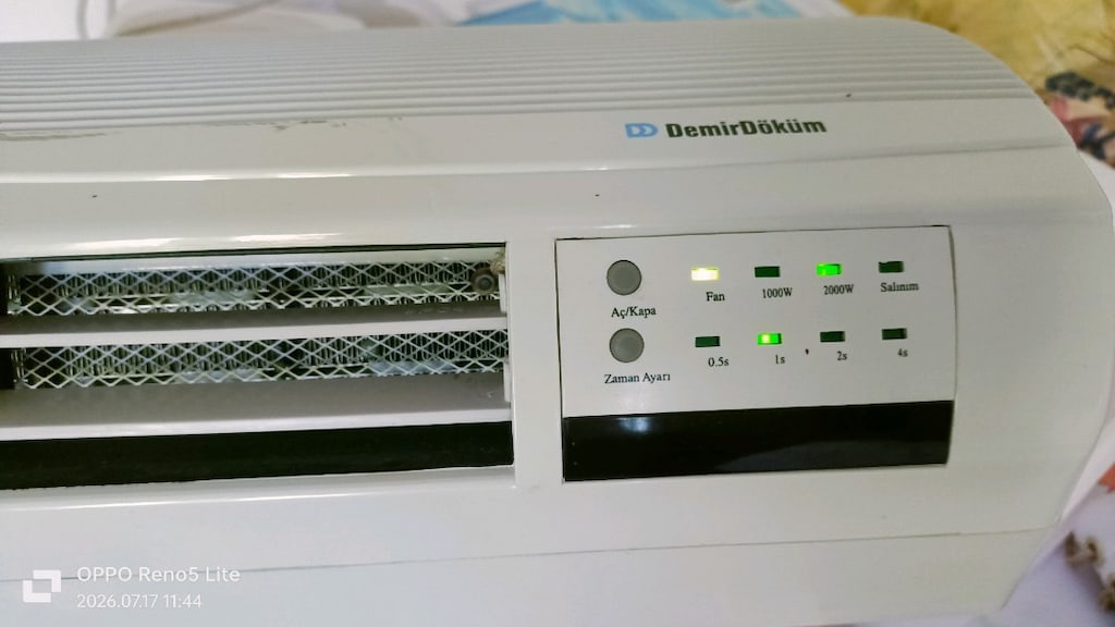 Demirdöküm ısıtıcı ve soğutucu fan sıfır ayarındadır - 10