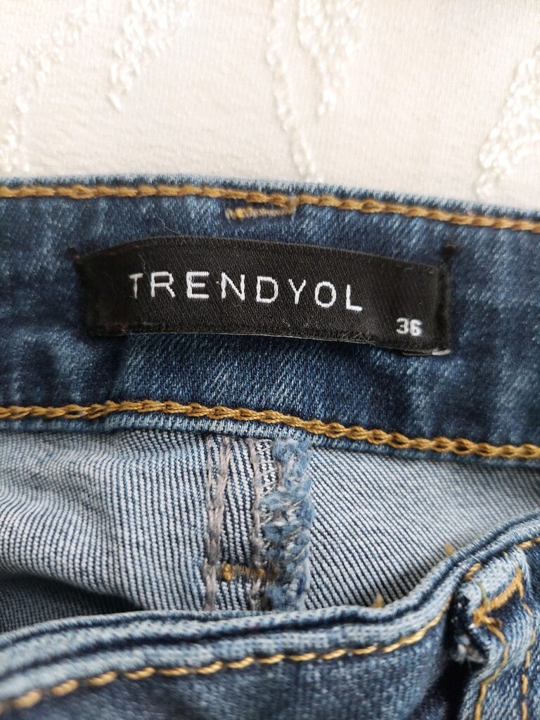 trendyol bayan yırtık detaylı Jean pantolon - 8