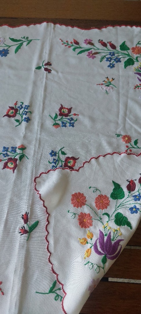 ANTIKA AVRUPA ÖRTÜ 72 CM BOL BIBER CICEK ÖRNEĞİ SİFİR SANDİKTAN - 9