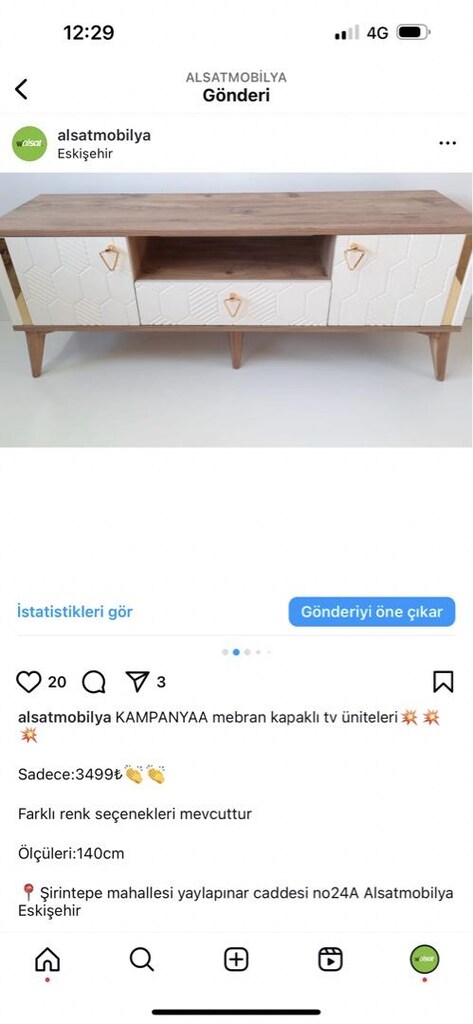 TV ünitesi ahşap konsol - 5