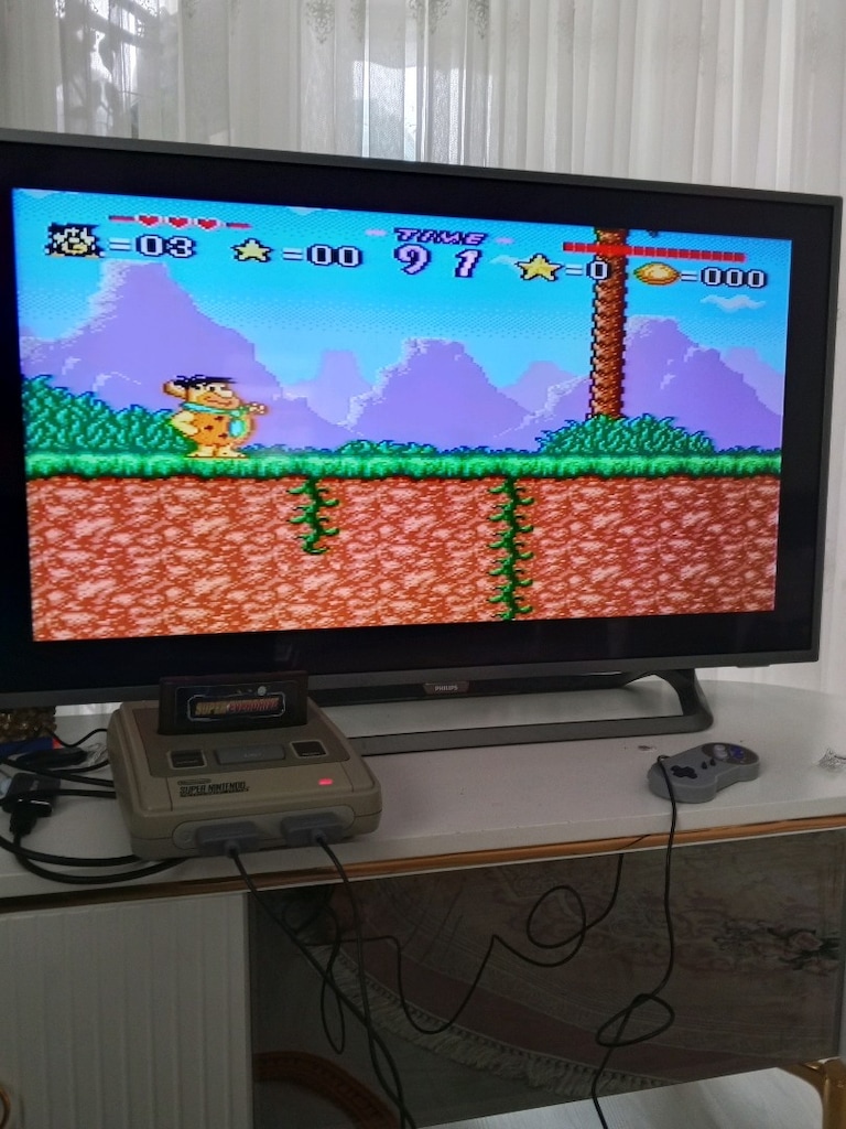 Temiz Super Nintendo (SNES) / TV Bağlantılı - Mario Kart + Hafıza kart - 12