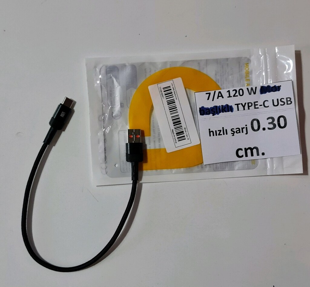 0.30 cm. 7A 120 W TYPE-C USB hızlı şarj kablosu. Yurt dışı. - 10