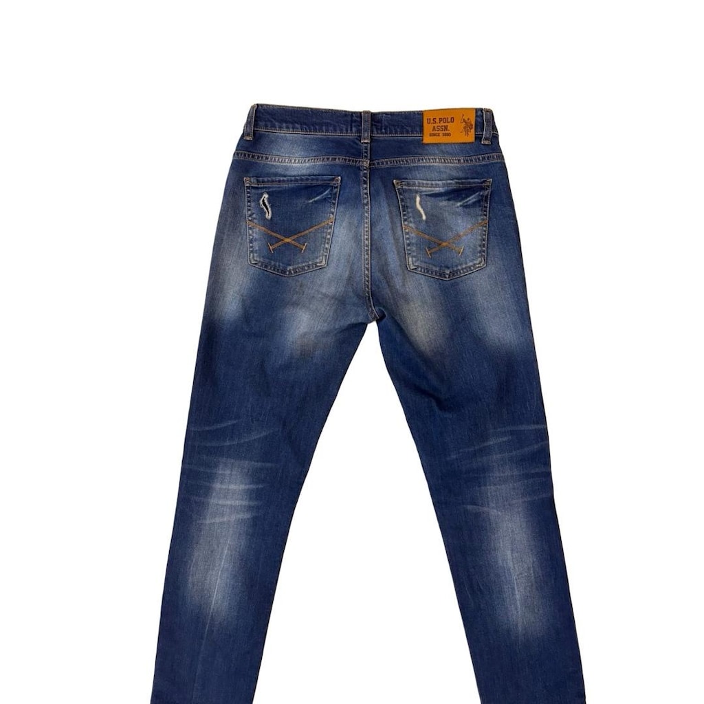 U.S. Polo Assn. Denim Co. Yırtık Detaylı Erkek Jean – Beden 30 - 2