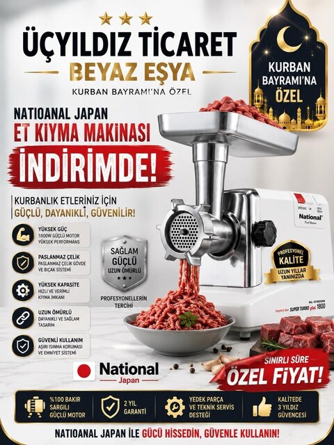 NATIONAL PANASONIC JAPAN ET KIYMA MAKİNESİ national et kıyma makinesi