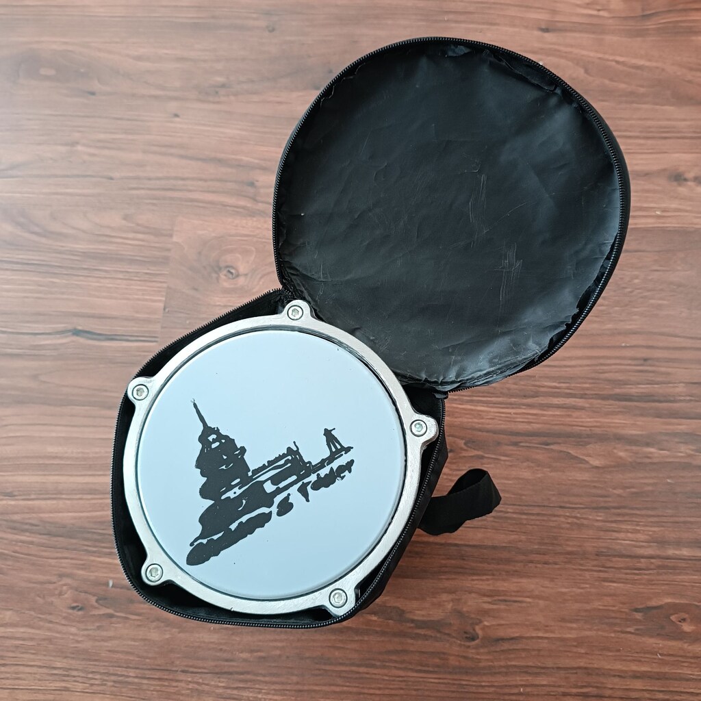 Alüminyum darbuka 18x32 cm, siyah ve kılıfı ile - 3