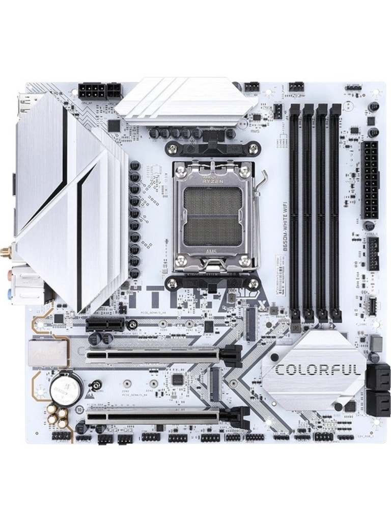 Colorful BATTLE-AX B650M-WHITE Wi-Fi V15 AMD AM5 DDR5 Anakart - 3