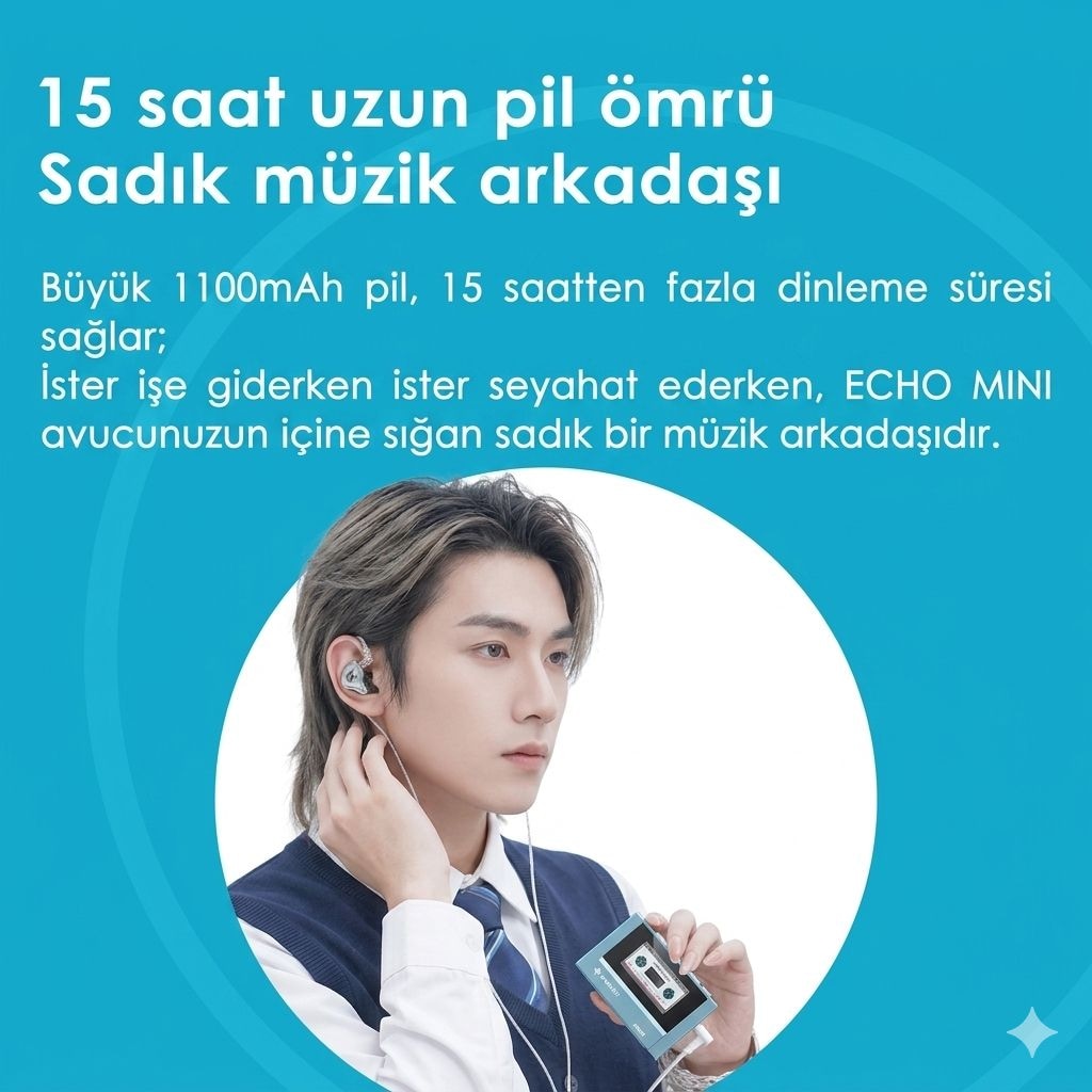 FiiO SnowSky Echo Mini HiFi MP3 Çalar - 3.5mm & 4.4mm - Dual DAC - 8