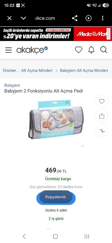 Babyjem 2 Fonksiyonlu Alt Açma Pedi - 3