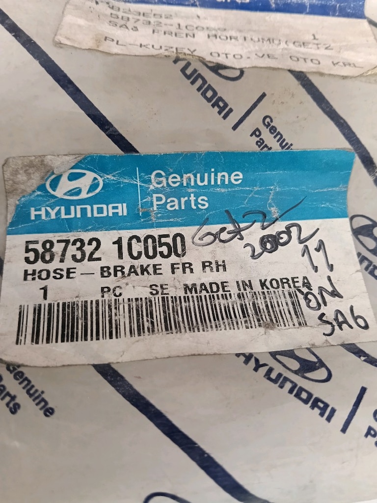 HYUNDAİ GETZ ÖN SAĞ FREN HORTUMU BORUSU ORJİNAL SIFIR PARÇA - 7