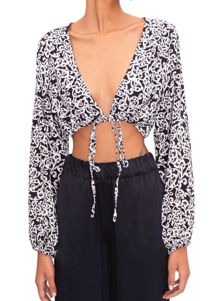 BSL KRUVAZE YAKA CROP BLUZ - 5