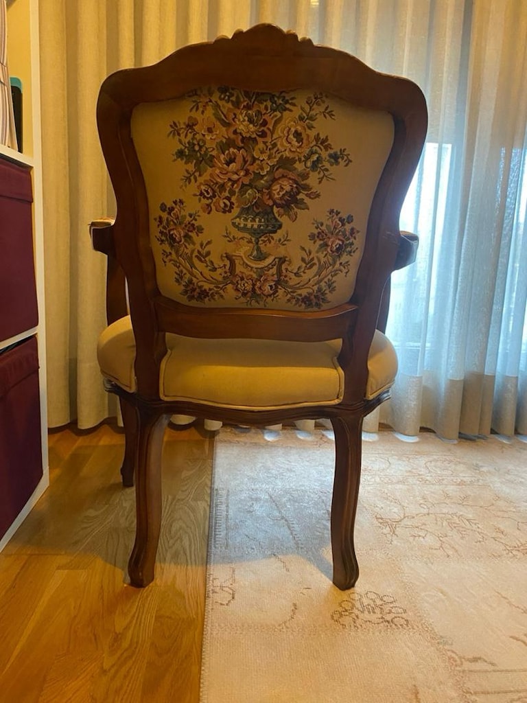 Desenli Kumaş Kaplı Berjer Koltuk - 3