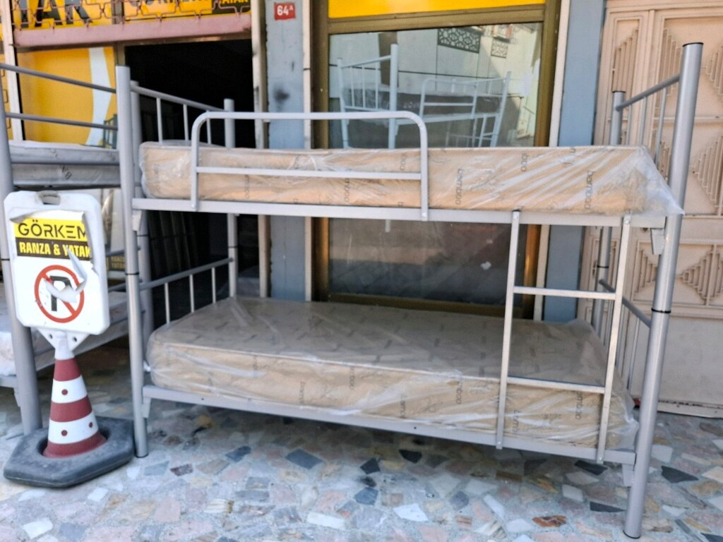 METAL GRİ RANZA 2 YATAK FİYATA DAHİLDİR UCRETSİZ TESLİMAT - 2
