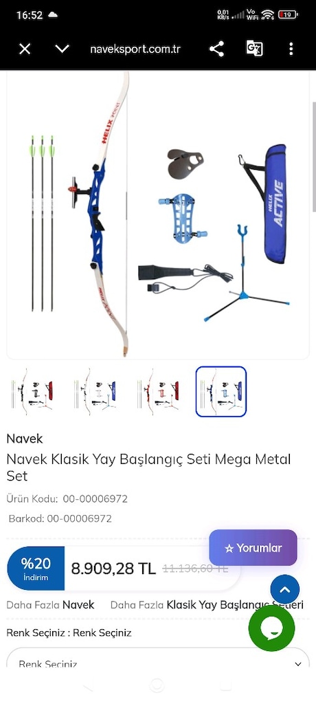 Navek Klasik Yay Başlangıç Seti Mega Metal Set - 9